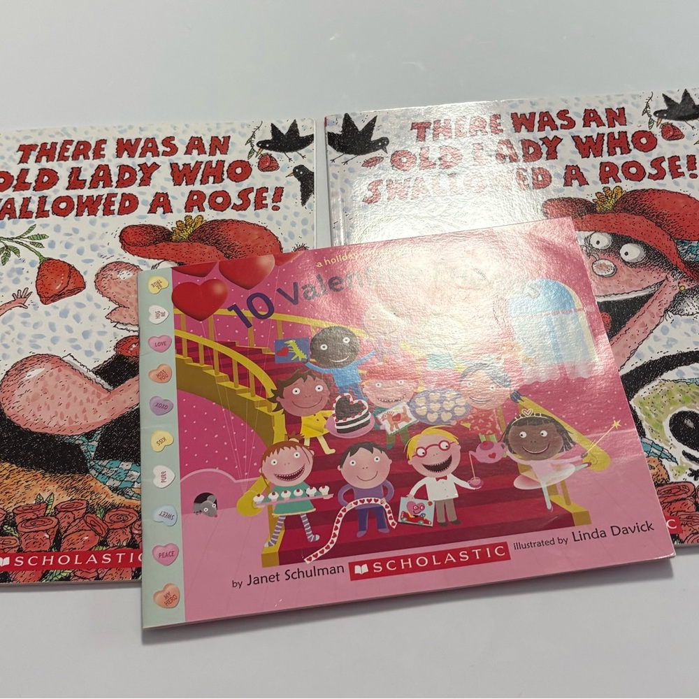 Scholastic Valentine/ roses books